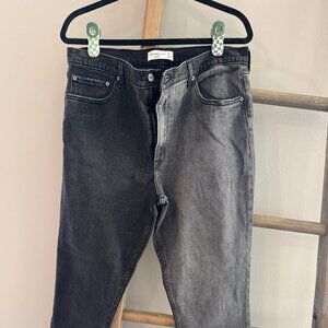 Women’s Abercrombie 14L (32) Two Tone High Rise Skinny Jeans Black Gray Stretch